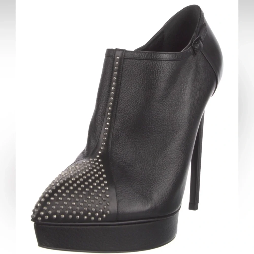 MOVING SALE Saint Laurent Janis Studded Blank Studded Ankle Boot - Picture 6 of 15